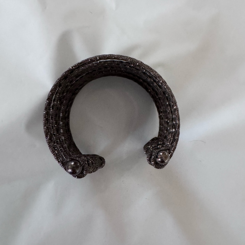 Express black metal bangle cuff - Picture 2 of 5